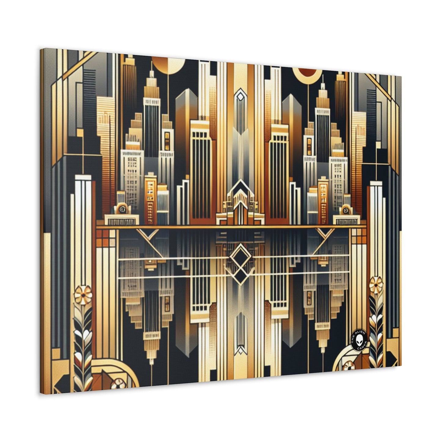 "Luxe Déco : Élégance Artistique au Grand Hôtel" - The Alien Canva Art Deco