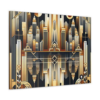 "Luxe Déco : Élégance Artistique au Grand Hôtel" - The Alien Canva Art Deco