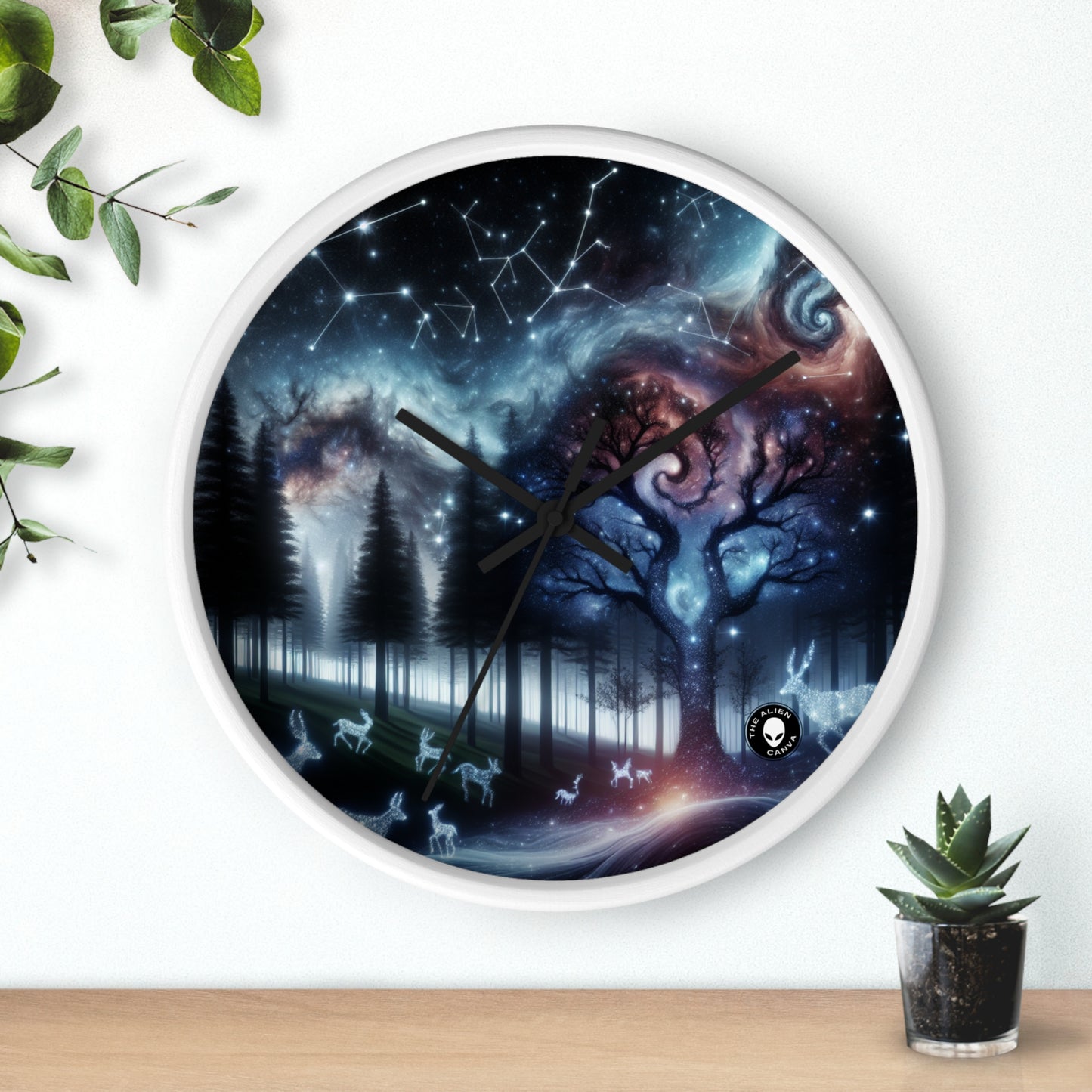 "Galactic Oasis" - The Alien Wall Clock