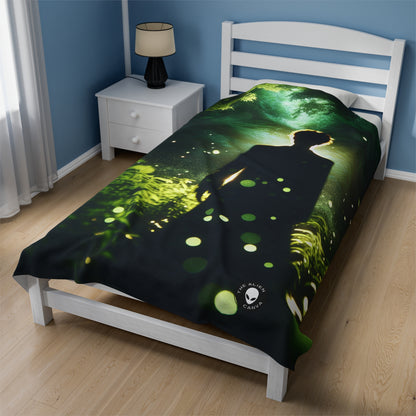 "Enchanted Firefly Forest" - The Alien Velveteen Plush Blanket