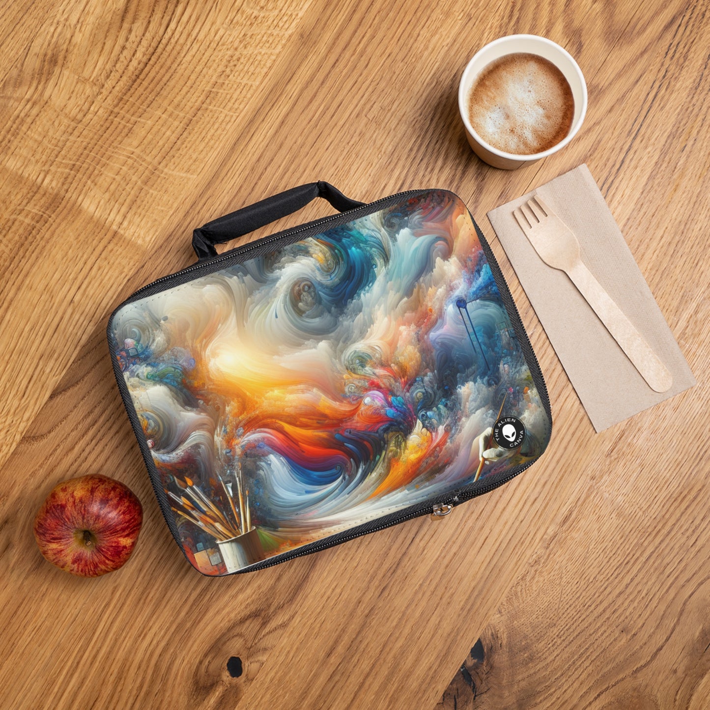 "Bosque místico: un país de las maravillas caprichoso"- La pintura digital de la bolsa de almuerzo alienígena