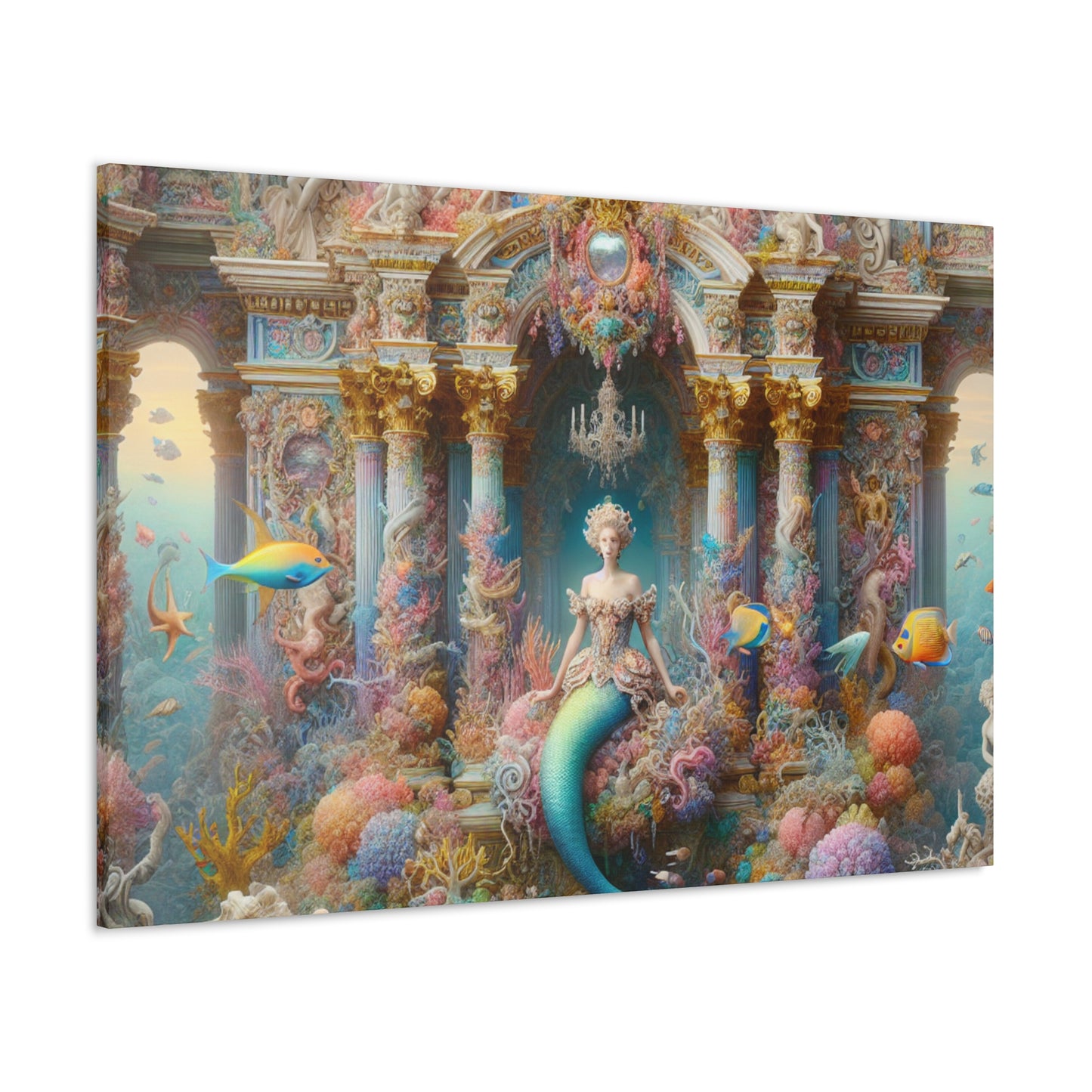 "Underwater Splendor: A Rococo Mermaid Palace" - The Alien Canva Rococo Style