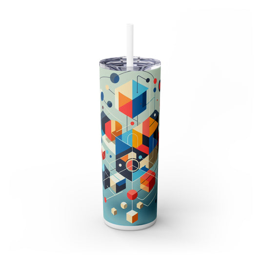 "Collaborative Utopia: A Mural of Hope and Harmony" - The Alien Maars® Skinny Tumbler with Straw 20oz Relational Art