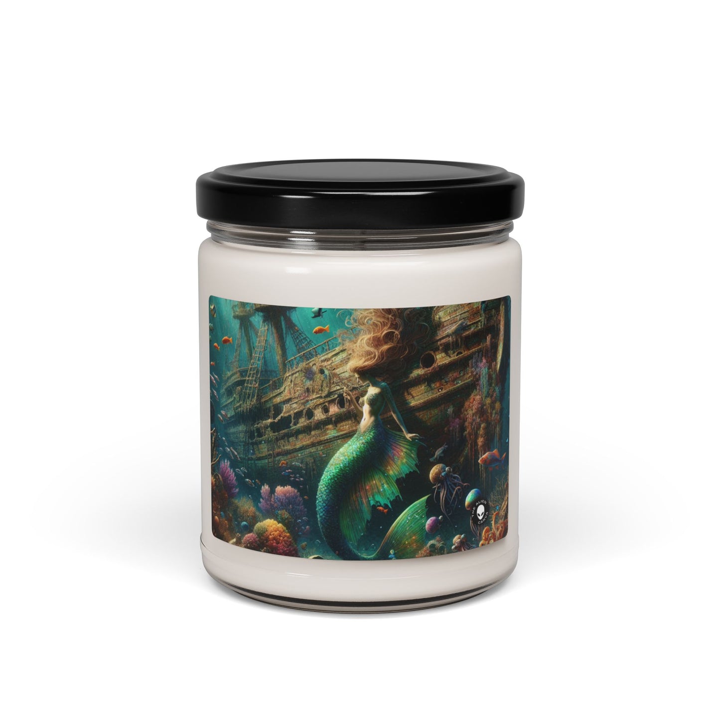 "Mermaid's Treasure: Exploring the Sunken Shipwreck" - The Alien Scented Soy Candle 9oz