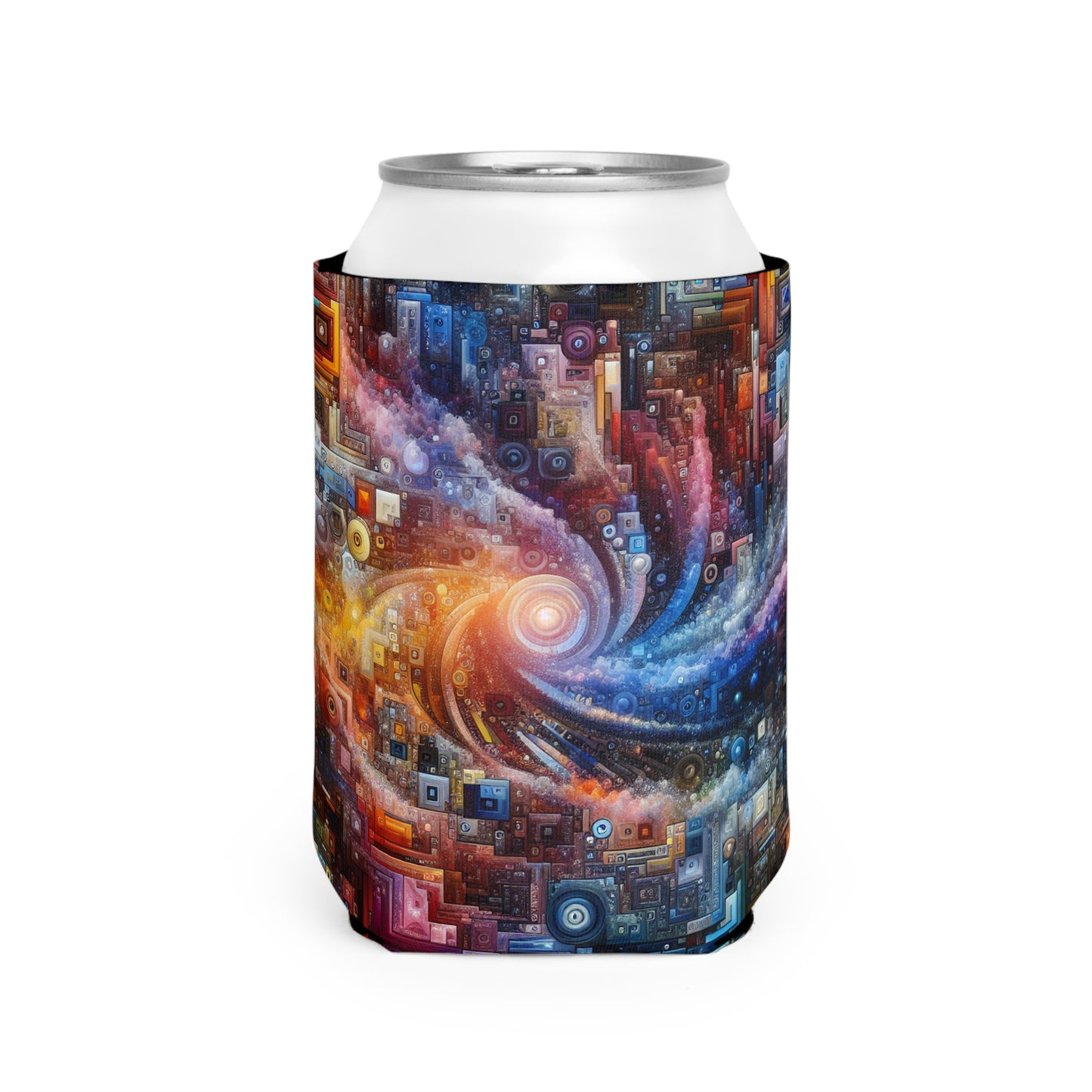 "Nuits urbaines futuristes : une métropole éblouissante d'innovation et d'imagination" - The Alien Can Cooler Sleeve Digital Art