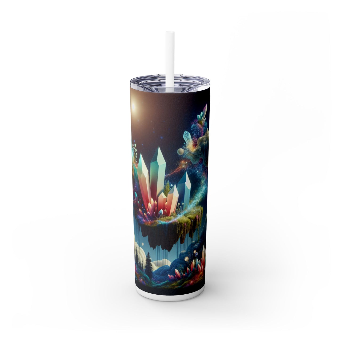 Délices du paysage de rêve - Le verre fin Alien Maars® avec paille 20 oz