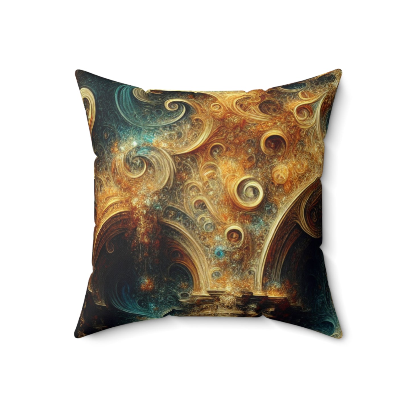 "Opulent Feasting: A Baroque Banquet"- The Alien Spun Polyester Square Pillow Baroque