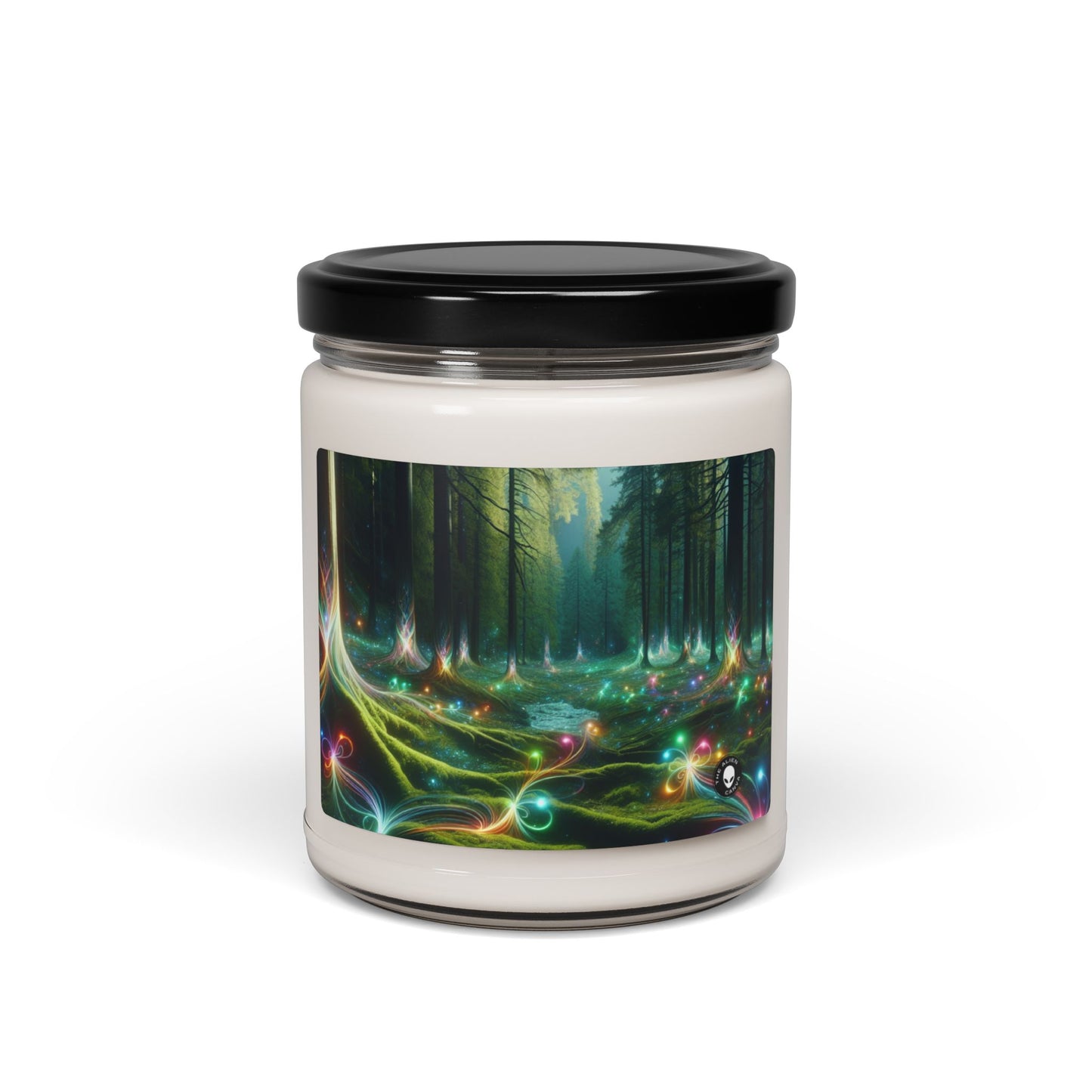 - Bosque encantado de cristales: un tapiz de luz - Vela de soja con aroma a alienígena de 9 oz