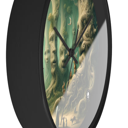 "Enchanted Whispering Forest" - The Alien Wall Clock