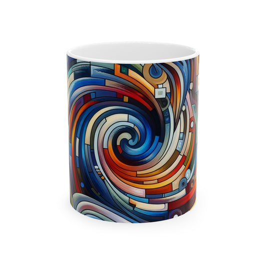 "Harmony in Motion: A Kinetic Exploration" - The Alien Ceramic Mug 11oz Kinetic Art