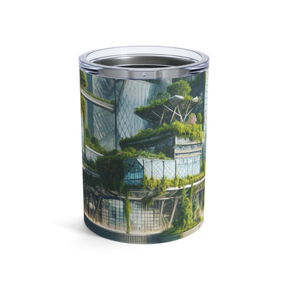 "Nature's Fusion: A Futuristic Cityscape" - The Alien Tumbler 10oz