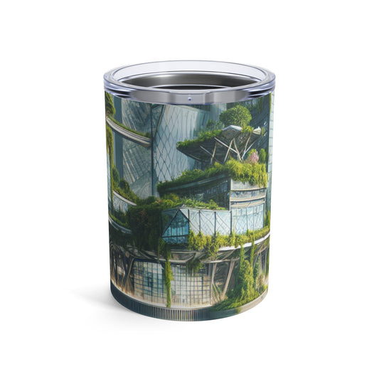 "Nature's Fusion : Un paysage urbain futuriste" - The Alien Tumbler 10oz