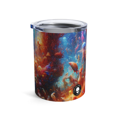 "Glowing Coral Dance Party" - The Alien Tumbler 10oz