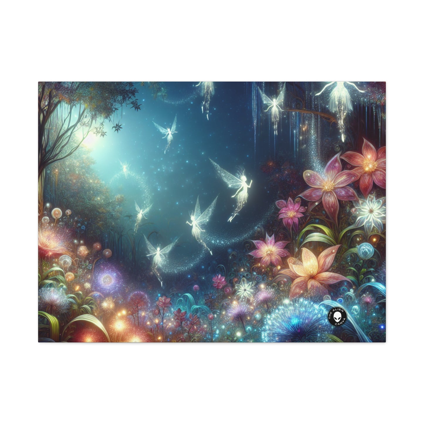 "Bosque de flores encantado a la luz de la luna" - The Alien Canva