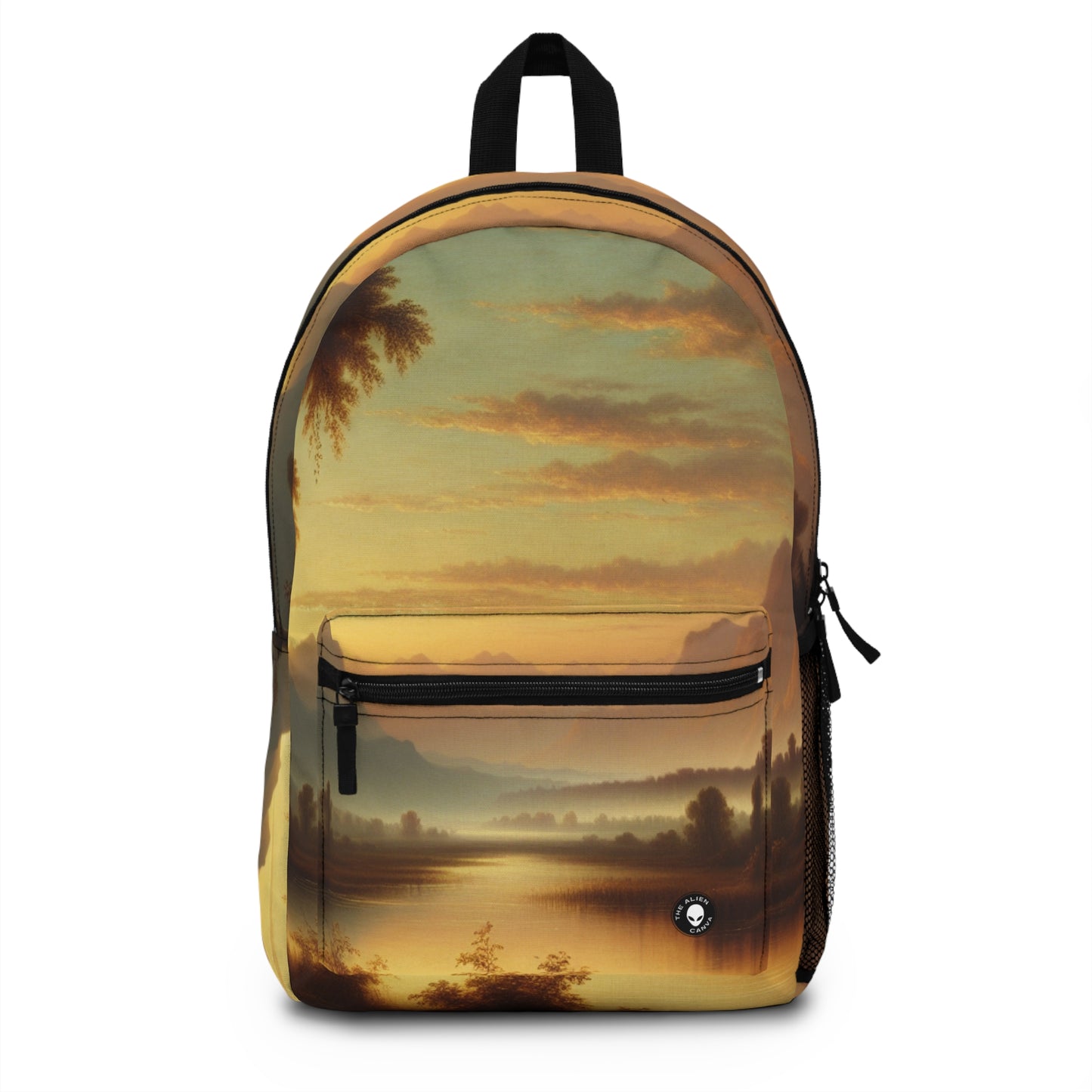 "Misty Morning: Serene Tonalism on a Tranquil Lake" - The Alien Backpack Tonalism