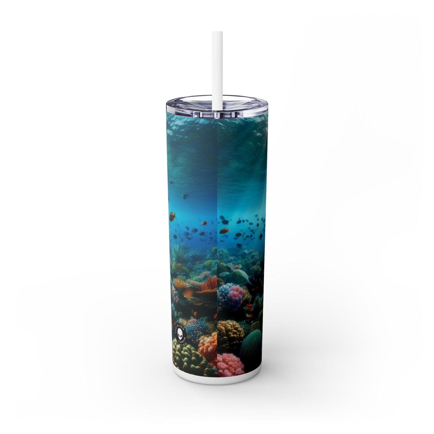 "Sinfonía submarina": vaso estrecho con pajita de 20 oz de Alien Maars®