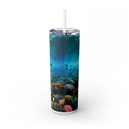 « Symphonie sous-marine » - Le verre fin Alien Maars® avec paille 20 oz