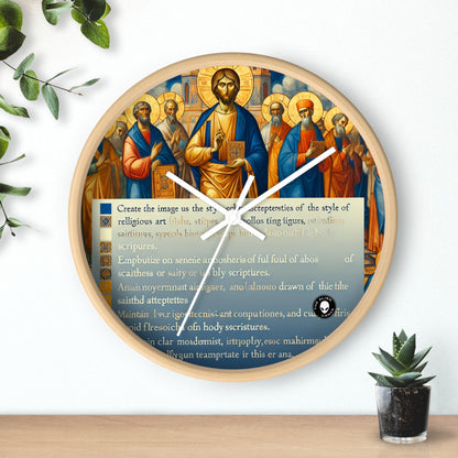 "Forged in Faith: The Journey from Despair to Hope" - The Alien Wall Clock Religious Art