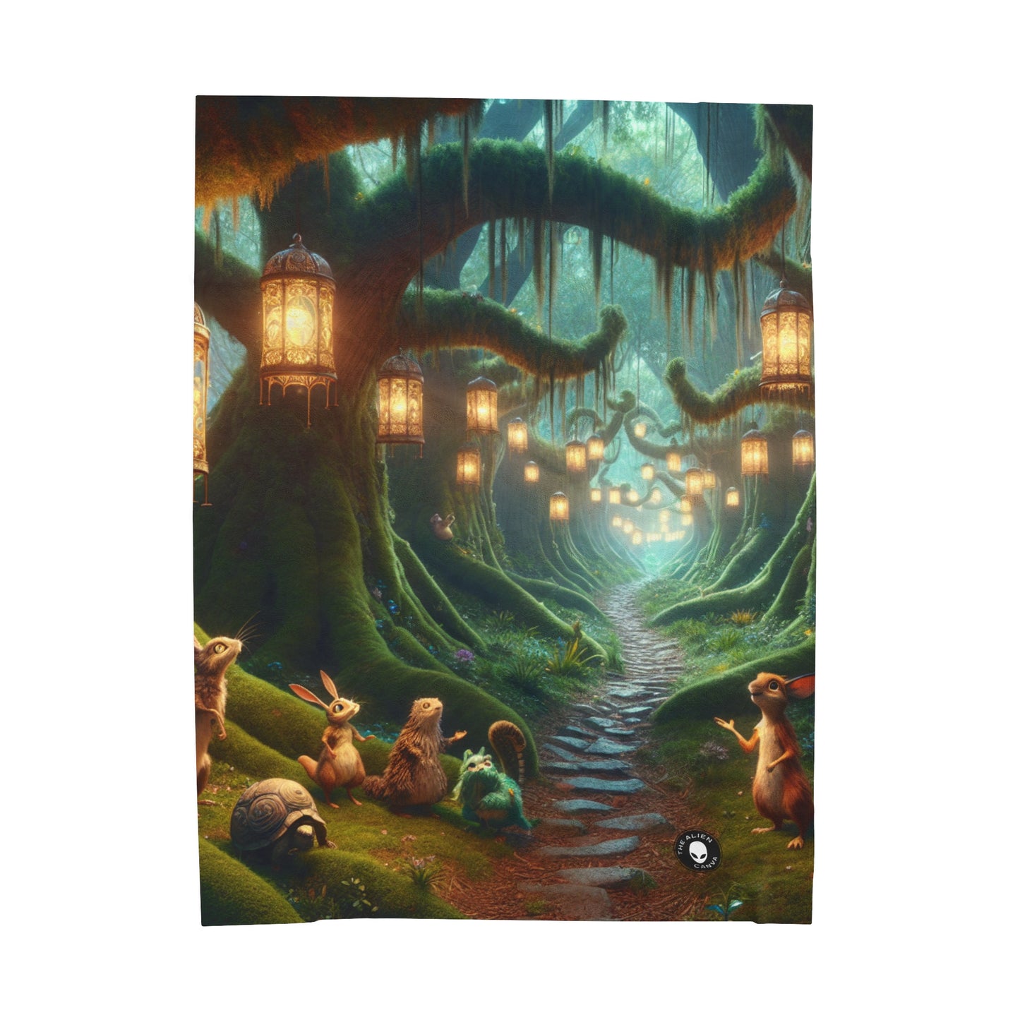 "Enchanted Forest Adventure" - The Alien Velveteen Plush Blanket