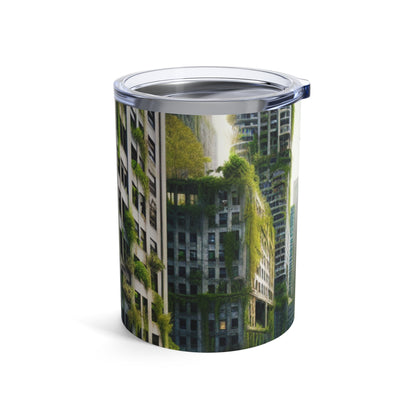 "Nature's Reclamation: A Futuristic Urban Jungle" - The Alien Tumbler 10oz