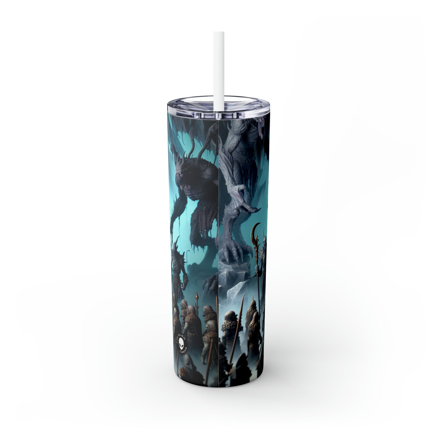 "La bataille pour l'anneau unique" - The Alien Maars® Skinny Tumbler avec paille 20oz