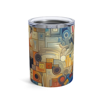 "Night City Rhythms: An Abstract Urban Exploration" - The Alien Tumbler 10oz Abstract Art