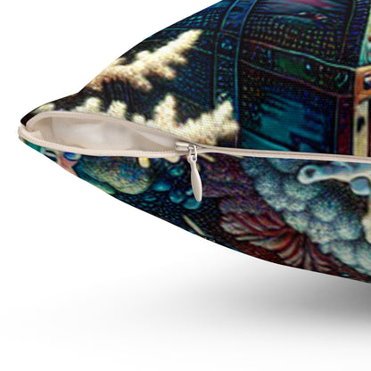 "Underwater Wonderland"- The Alien Spun Polyester Square Pillow