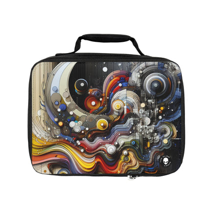 "Urban Chaos: A Neo-Expressionist Cityscape"- The Alien Lunch Bag Neo-Expressionism