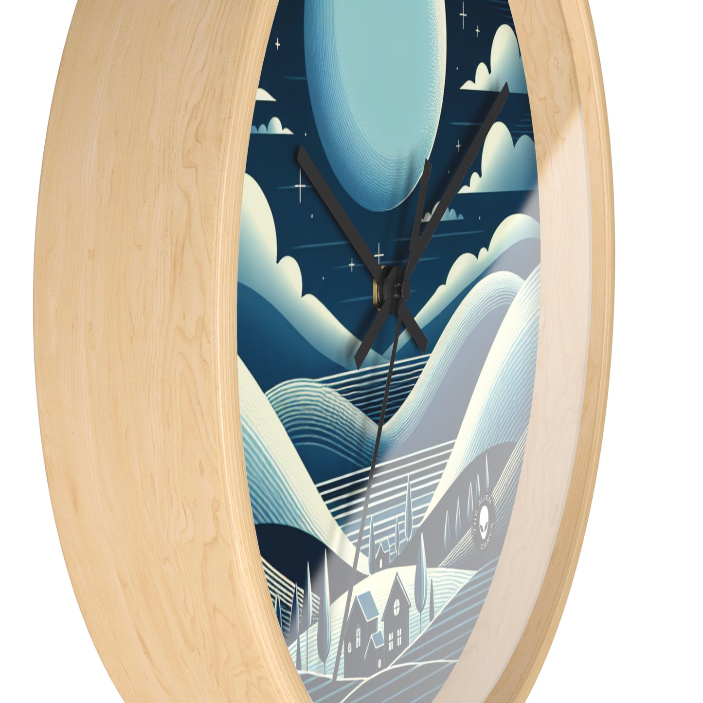 "Moonlit Haven" - The Alien Wall Clock