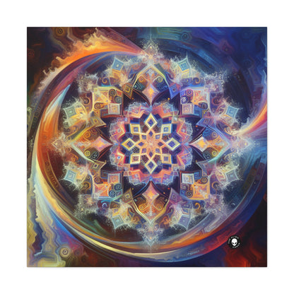 "Mandala dinámico: una pintura geométrica vibrante" - The Alien Canva