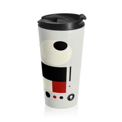 "Dynamic Balance: A Suprematist Exploration" - The Alien Stainless Steel Travel Mug Suprematism