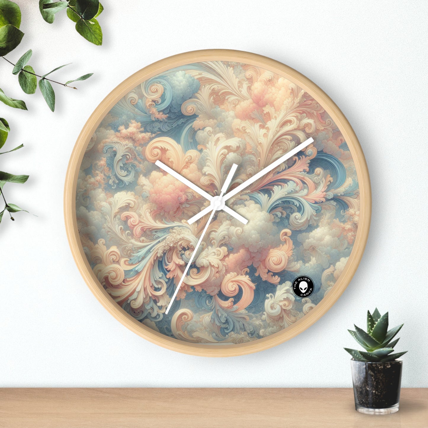 "Rococo Reverie : une scène de salle de bal luxueuse" - L'horloge murale Alien Rococo