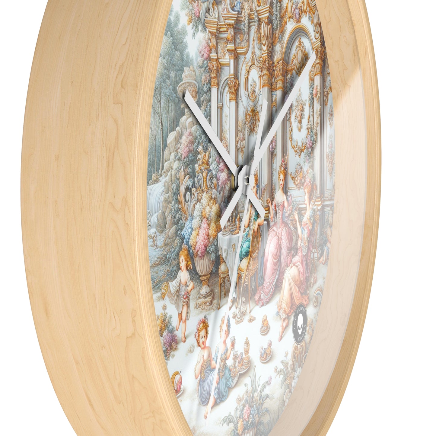 "Un jardin de délices rococo : une extravagance fantaisiste" - The Alien Wall Clock Rococo