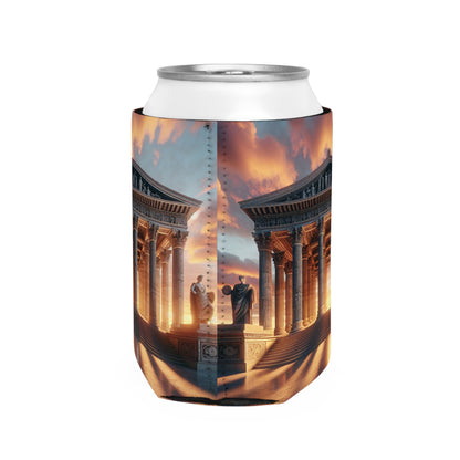 "Warm Glow of the Grecian Temple" - The Alien Can Cooler Sleeve Neoclassicism Style