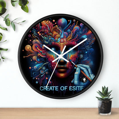 "Forêt enchantée : un chef-d'œuvre de l'art numérique" - L'horloge murale extraterrestre Art numérique