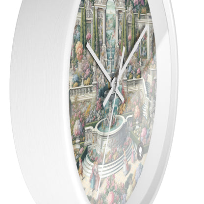 "Garden Elegance: A Rococo Affair" - L'horloge murale Alien Rococo