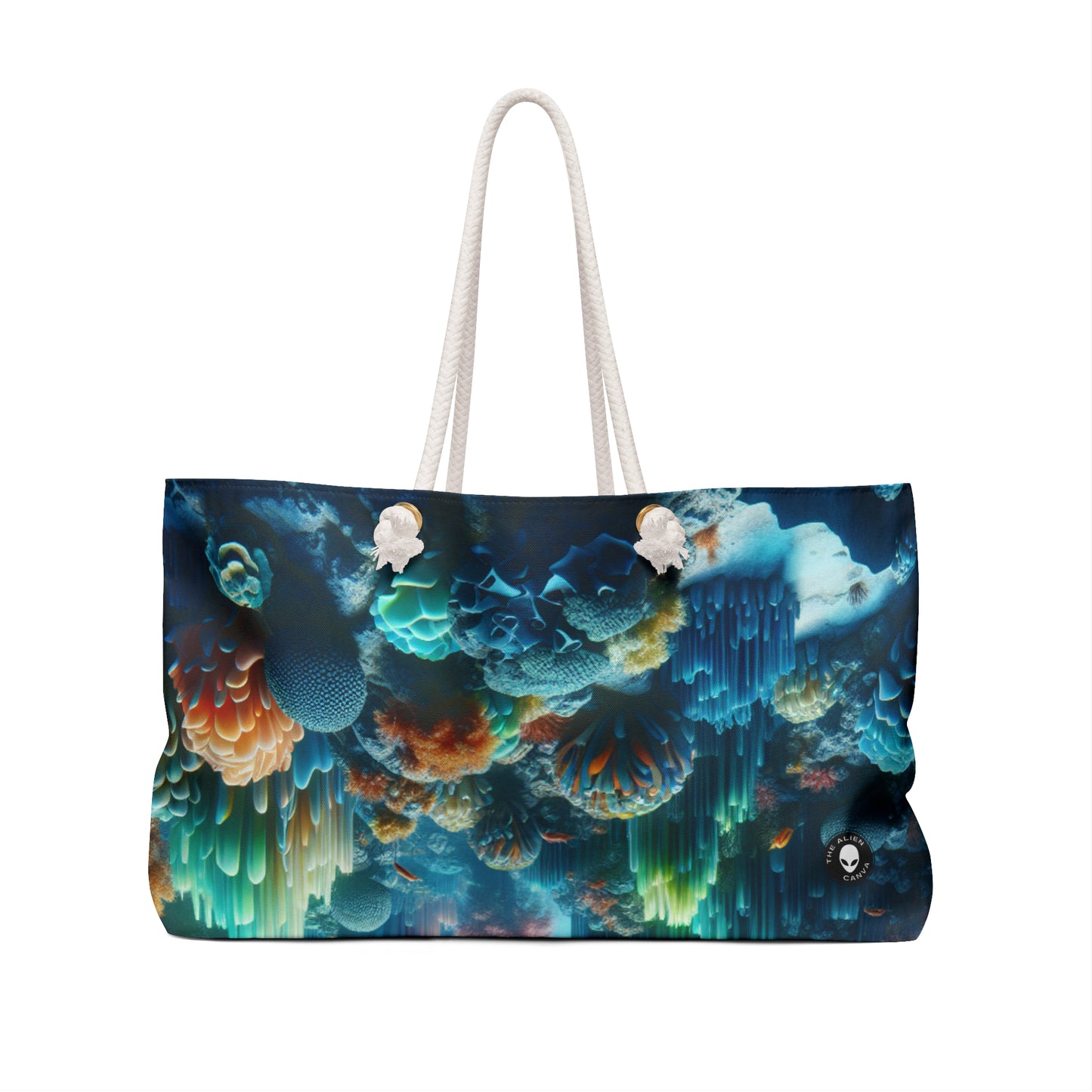 "Neon Reef: A Surreal Underwater Symphony" - The Alien Weekender Bag