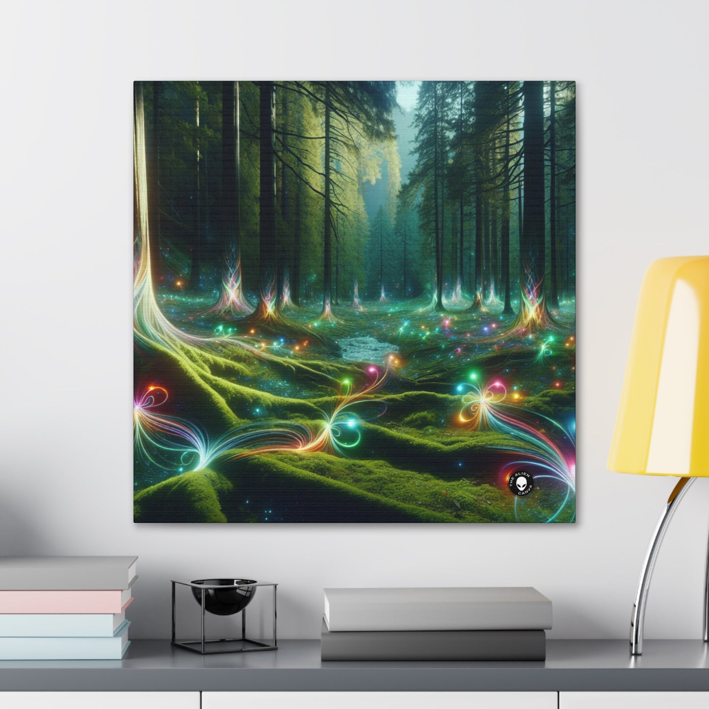 - Crystal-Enchanted Forest: A Tapestry of Light - The Alien Canva