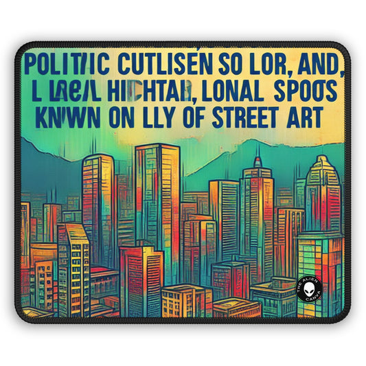 "Urban Myth: The Vibrant Street Art Fusion" - The Alien Gaming Mouse Pad Street Art