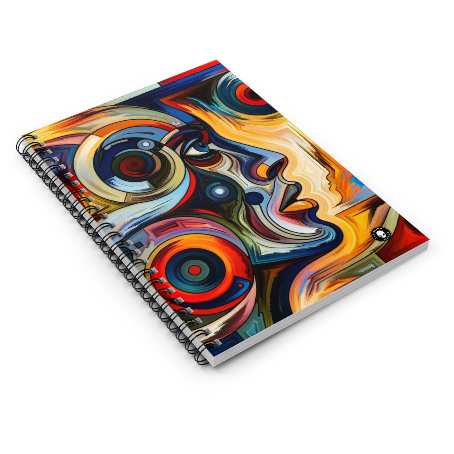 "Stormy Symphony: A Captivating Abstract Expressionist Painting" - The Alien Spiral Notebook (Ruled Line) Expressionism