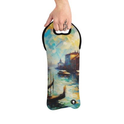 "Serenity in the City: Capturing the Golden Hour" - The Alien Wine Tote Bag Impressionism