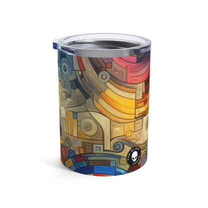 "Rythmes de la ville nocturne : une exploration urbaine abstraite" - The Alien Tumbler 10oz Abstract Art