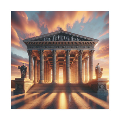 "Warm Glow of the Grecian Temple" - The Alien Canva Neoclassicism Style