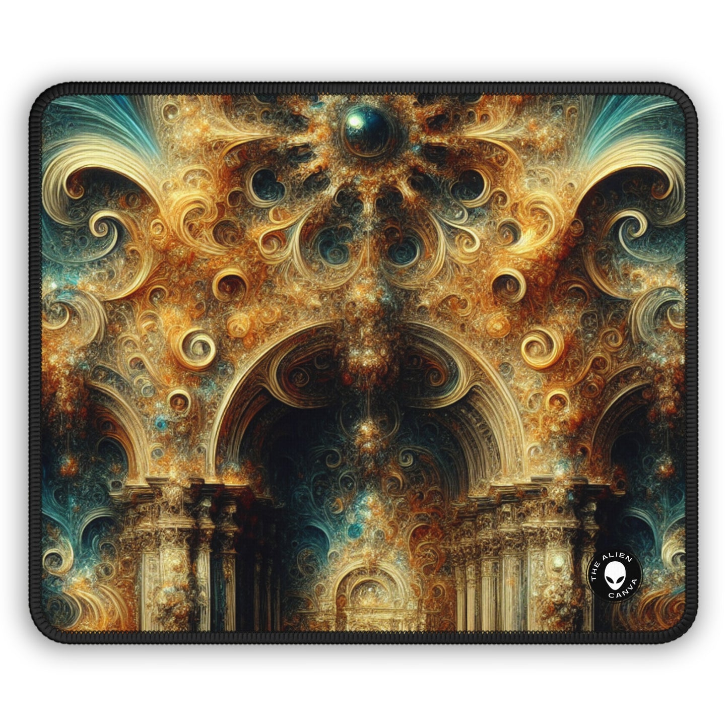 "Un banquete opulento: un banquete barroco" - The Alien Gaming Mouse Pad Barroco