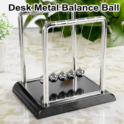 Newtons Cradle Steel Balance Ball Physics Science Pendulum Early Development Educational Desktop Toy Gift Office DecorationNewtons Cradle Pendulum Balance Ball Perpetual Motion Physics Decor Gift