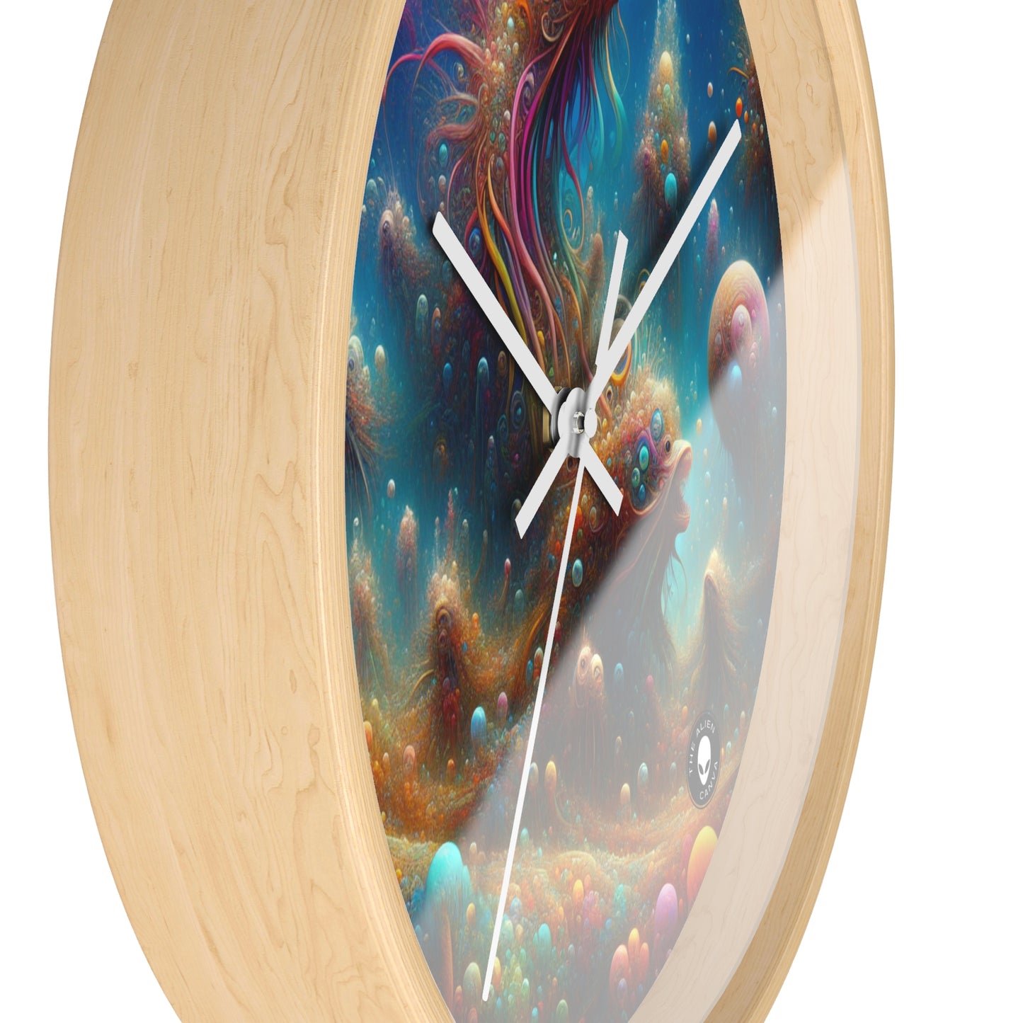 "Enchanting Aquatic Dreamscape" - The Alien Wall Clock