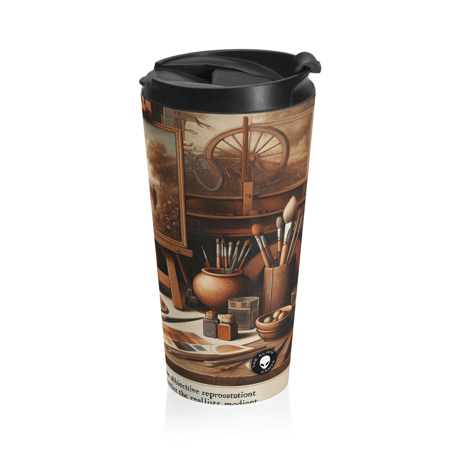 "Bountiful Harvest: Hyper-Realistic Still Life of Fresh Fruits" - The Alien Stainless Steel Travel Mug Realism