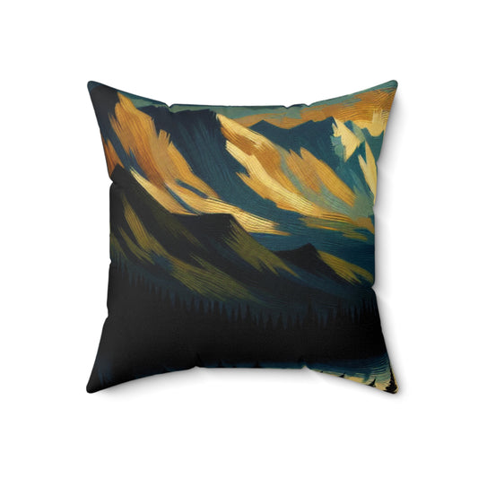 "Silent Sentinel of the Shadowed Woods"- The Alien Spun Polyester Square Pillow Tenebrism