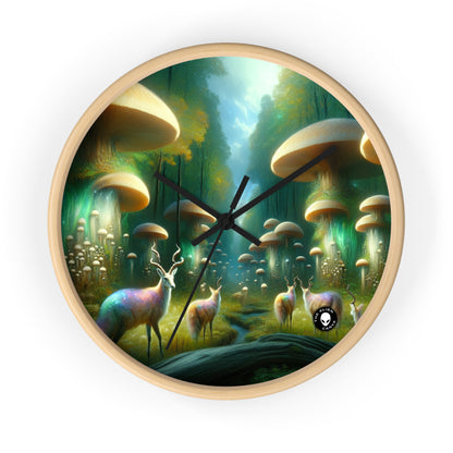 "Mystical Mushroom Grove" - The Alien Wall Clock