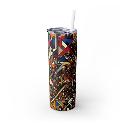 "Toasters, Shoes, and Teapots: A Dadaist Wonderland" - The Alien Maars® Skinny Tumbler with Straw 20oz Dadaism